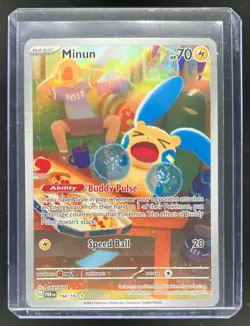 2023 Pokemon SV Paradox Rift Minun #194/182 - Image 1