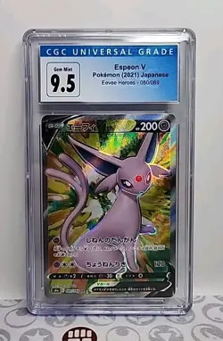 Espeon V 179/203 Evolving Skies 2021 Pokemon Japanese Graded Card CGC 9.5 Mint - Image 1