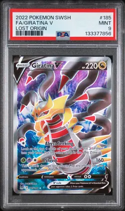 2022 POKEMON SWORD & SHIELD LOST ORIGIN #185 FULL ART/GIRATINA V PSA 9 - Image 1