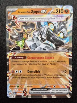 Pokemon TCG Cornerstone Mask Ogerpon ex - Double Rare SV06: Twilight Masquerade - Image 1