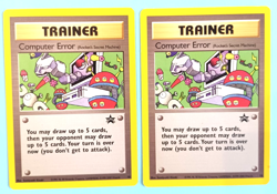 POKEMON LOT OF 2 VINTAGE COMPUTER ERROR BLACK STAR PROMO #16 BOTH LIGHT PLAY - Image 1