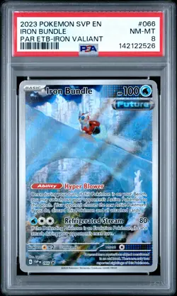 2023 POKEMON SVP EN-SV BLACK STAR PROMO #066 IRON BUNDLE PSA 8 - Image 1