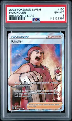 2022 POKEMON SWORD & SHIELD BRILLIANT STARS #170 FULL ART/KINDLER PSA 8 - Image 1