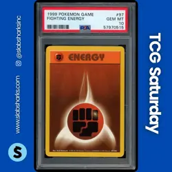 1999 POKEMON BASE SET #97/102 FIGHTING ENERGY PSA 10 - Image 1