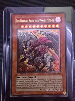Yugioh: 1st Ed. Red Dragon Archfiend/Assault mode (Ultimate Rare) CRMS-EN004 NM - Image 1
