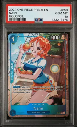 2024 ONE PIECE PRB01-PREMIUM BOOSTER HOLOFOIL #053 NAMI PSA 10 - Image 1