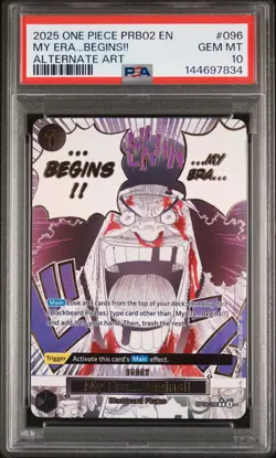 2025 ONE PIECE PRB02-ALTERNATE ART #096 MY ERA...BEGINS!! PSA 10 - Image 1