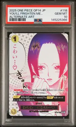 2025 ONE PIECE JPN THE AZURE SEA'S SEVEN ALT ART YOU'LL FRIGHTEN ME... PSA 10 - Image 1