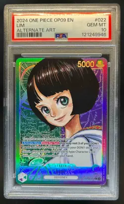 2024 One Piece Emperors in the New World Lim Alternate Art VAR #OP09-022b PSA 10 - Image 1