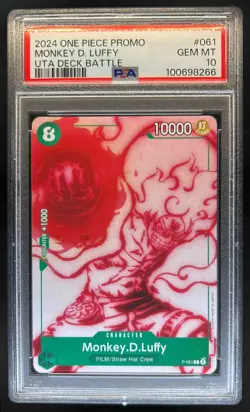 2024 One Piece Promo Monkey D Luffy Uta Deck Battle #P-061 PSA 10 - Image 1