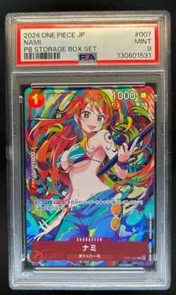 2024 One Piece Japanese Nami PB Storage Box Set #ST01-007 PSA 9 - Image 1