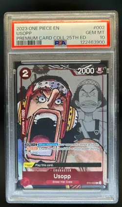 2023 One Piece Usopp Premium Card Collection 25th Edition #ST01-002 PSA 10 - Image 1