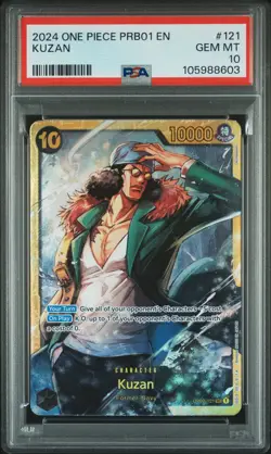 2024 ONE PIECE PRB01-PREMIUM BOOSTER #121 KUZAN PSA 10 - Image 1