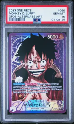 2023 ONE PIECE OP05-AWAKENING OF THE NEW ERA ALT ART #060 MONKEY D. LUFFY PSA 10 - Image 1