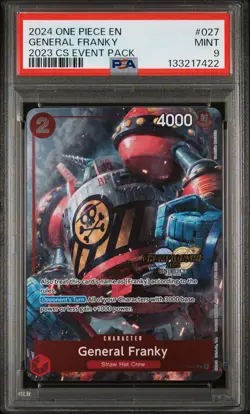 2024 ONE PIECE CHAMP 2023 EVENT PACK #027 GENERAL FRANKY PSA 9 - Image 1