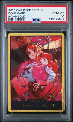 2025 ONE PIECE JPN EB03-ONE PIECE HEROINES EDITION GOLD DON!! CARD PSA 10 - Image 1