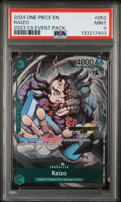 2024 ONE PIECE CHAMPIONSHIP 2023 EVENT PACK #052 RAIZO PSA 9 - Image 1