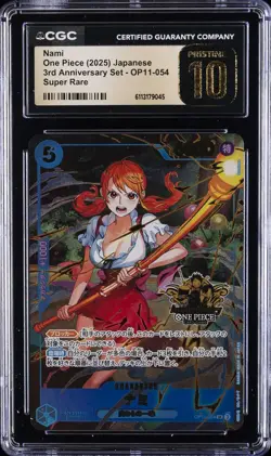2025 ONE PIECE JPN 3RD ANNIVERSARY SET SUPER RARE #OP11-054 NAMI CGC 10 PRISTINE - Image 1