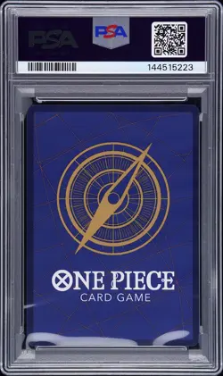 2025 ONE PIECE OP13-CARRYING ON HIS WILL 3RD ANNIVERSARY-GOLD #004 SHANKS PSA 10 - Image 2