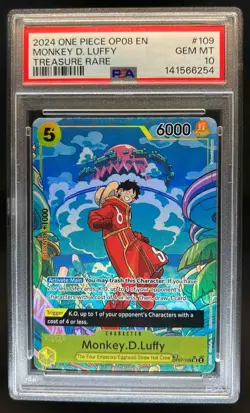 2024 One Piece 500 Years Monkey.D.Luffy Treasure Rare Super #OP07-109 PSA 10 - Image 1