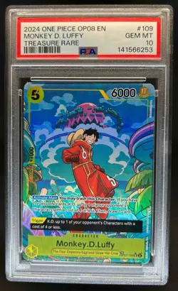 2024 One Piece 500 Years Monkey.D.Luffy Treasure Rare Super #OP07-109 PSA 10 - Image 1