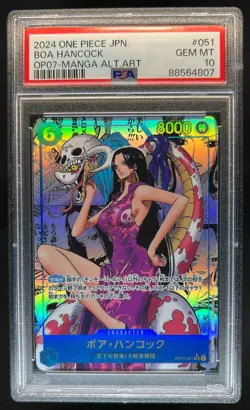 2024 One Piece Japanese Boa Hancock Manga Alternate Art #OP07-051 PSA 10 - Image 1