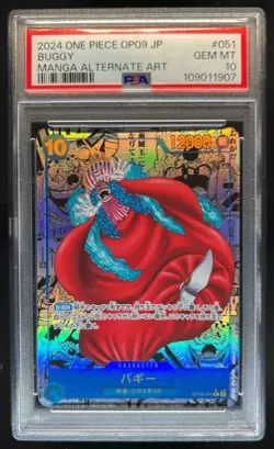 2024 One Piece Japanese Buggy Manga Alternate Art #OP09-051 PSA 10 - Image 1