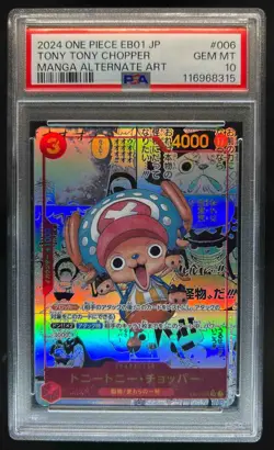 2024 One Piece Japanese Tony Tony Chopper Manga Alternate Art #EB01-006 PSA 10 - Image 1