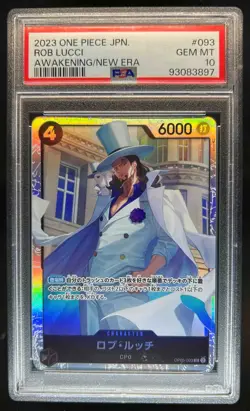 2023 One Piece Awakening New Era Japanese Rob Lucci Super Rare #OP05-093 PSA 10 - Image 1