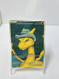 Charizard with Grey Felt Hat HP70 Metal Pokemon Card-Collectible Gift Display - Image 1