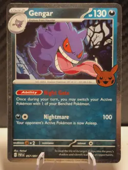 Pokemon Card Gengar 057/091 Paldean Fates Trick Or Trade Holo Rare Near Mint - Image 1