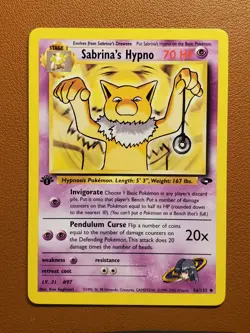 Sabrina's Hypno 56/132 - 1st EDITION - Gym Challenge - VINTAGE POKEMON CARD - NM - Image 1