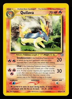 Quilava 47/111 Uncommon Neo Genesis Pokemon Card - Image 1