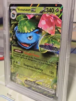 PSA 10 Gem Mint Venusaur Ex Graded Pokemon Card #001 Stamped Stellar Crown 2025 - Image 2