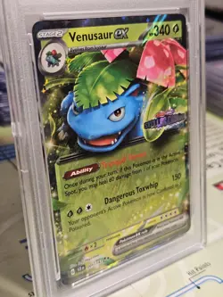 PSA 10 Gem Mint Venusaur Ex Graded Pokemon Card #001 Stamped Stellar Crown 2025 - Image 3