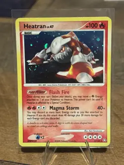 Heatran Holo Rare 6/146 Legends Awakened NM Pokemon Card - Image 1
