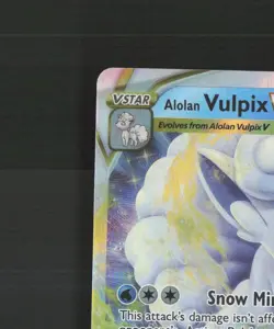 Alolan Vulpix VSTAR 034/195 Silver Tempest Ultra Rare Holo Pokemon Card NM - Image 3