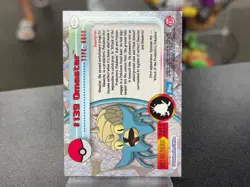 Omastar #139 - SILVER HOLO - BLUE LOGO - TV Series 3 - TOPPS POKEMON CARD - NM - Image 2