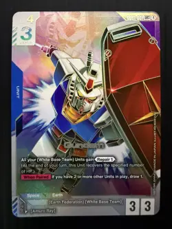 Gundam Card Game - Newtype Rising - Gundam GD01-001 LR++ Super Alternate Art - Image 1