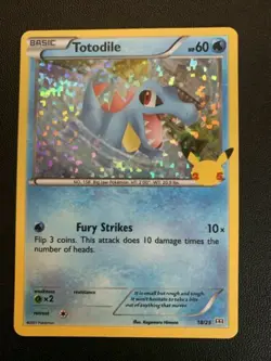 Totodile 18/25 NM Mint 25th Anniversary McDonald's Promo Holofoil Rare Holo Card - Image 1