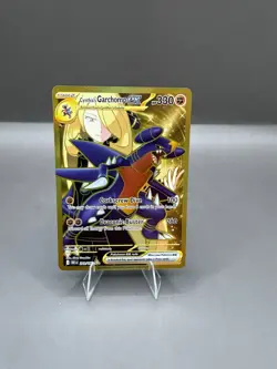 Pokemon TCG Destined Rivals Cynthia's Garchomp EX Card 241/182 Gold - Image 1