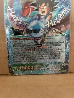 Tiny Warior Son Goku HOLIDAY STAMPED ALT ART Foil Dragon Ball Super Card Game - Image 3