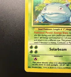 Venusaur 15/102 Base Set Unlimited 1999 Holo Rare Vintage Pokemon Card MP - Image 5