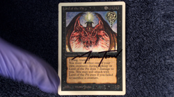 LORD OF THE PIT UNLIMITED rare Magic the Gathering Hand Signed - Image 2