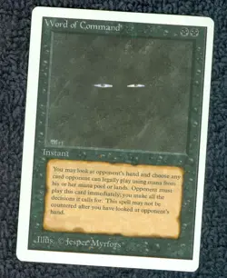 WORD OF COMMAND UNLIMITED rare Magic the Gathering Unplayed Near Mint - Image 1