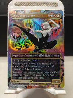 Gwen Stacy/Ghost-Spider – Borderless Foil – Spider-Man – #202 – NM - Image 2