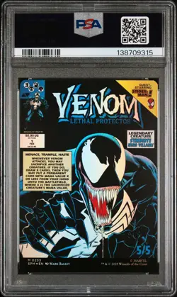 2025 MTG MARVEL'S SPIDER-MAN #0233 EDDIE BROCK/VENOM, LETHAL PROTECTOR PSA 9 - Image 2