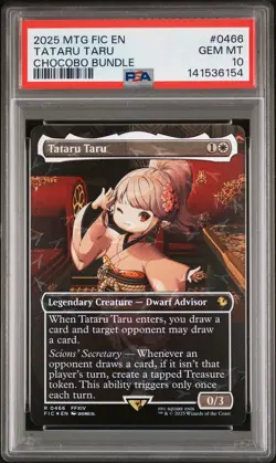 2025 MTG FINAL FANTASY COMMANDER CHOCOBO BUNDLE #0466 TATARU TARU PSA 10 - Image 1