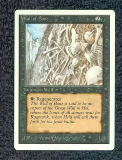 WALL OF BONE UNLIMITED uncommon Magic the Gathering - Image 1