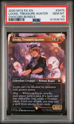 2025 MTG FINAL FANTASY COMMANDER CHOCOBO BUNDLE LOCKE, TREASURE HUNTER PSA 10 - Image 1
